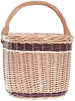 e-wicker24 Picknickkorb aus Weide Weidenkorb mit dem Deckel grosser Aufbewahrungskorb für Obst und G