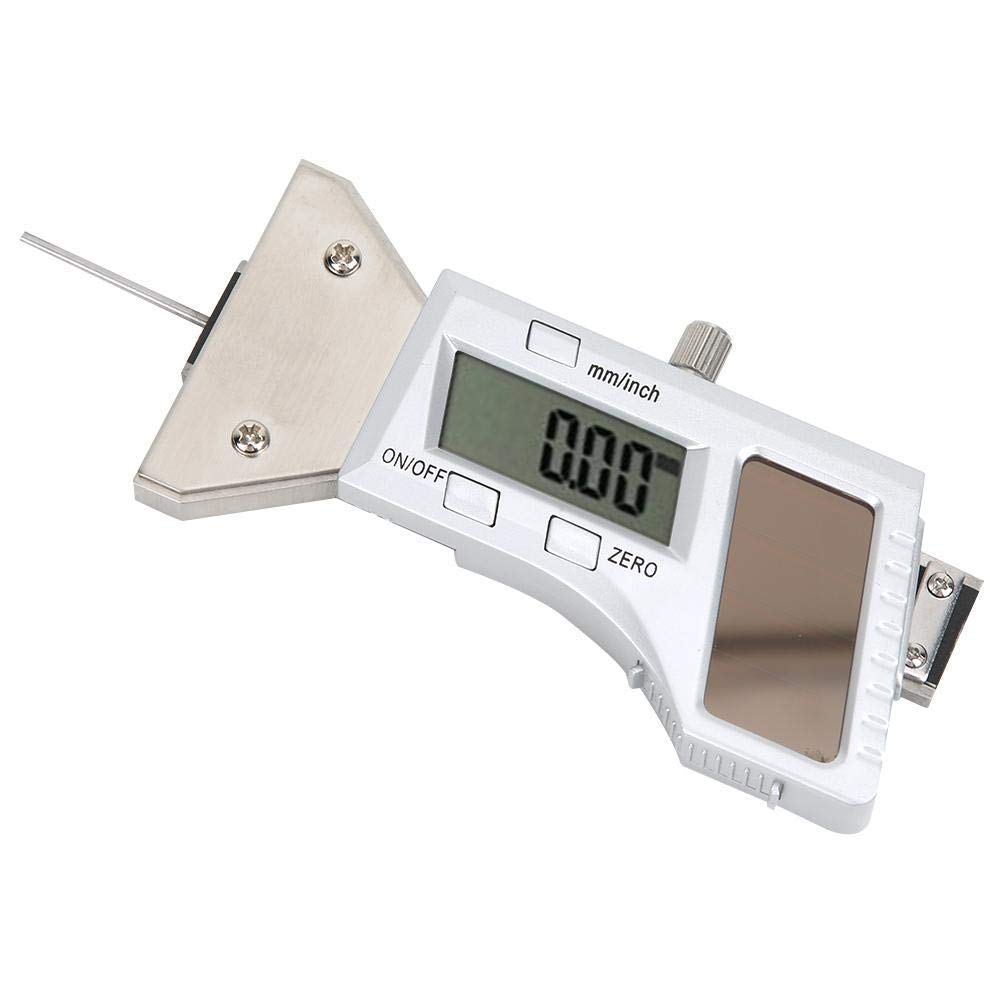 Digitales Reifenprofil Tiefenmessgerät, 0-25 mm, 0,01 mm Solarenergie Tiefenmessschieber, Edelstahl
