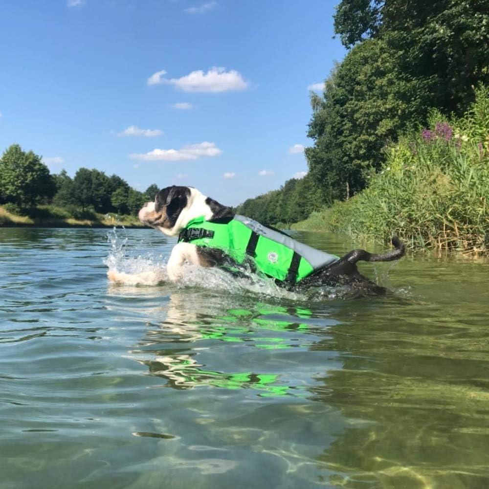 VIVAGLORY Hunde Schwimmweste mit abnehmbarem Frontauftrieb, Rettungsweste mit Reflektierenden Besätz