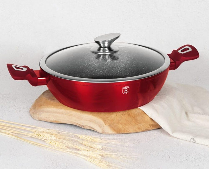 Berlinger Haus - BH/7110 - Wok mit Cover, 30 cm, Bordeaux Edition Online Metallic