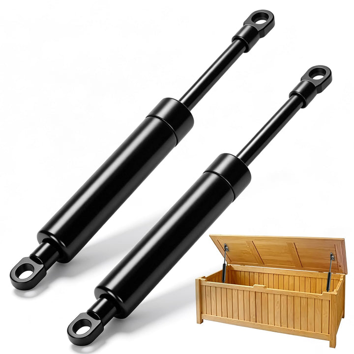 2 Stück 200 N Gasdruckfedern, 250 mm Gasdruckdämpfer mit M8-Augösen, Liftstützen für Truhe, Schrank,