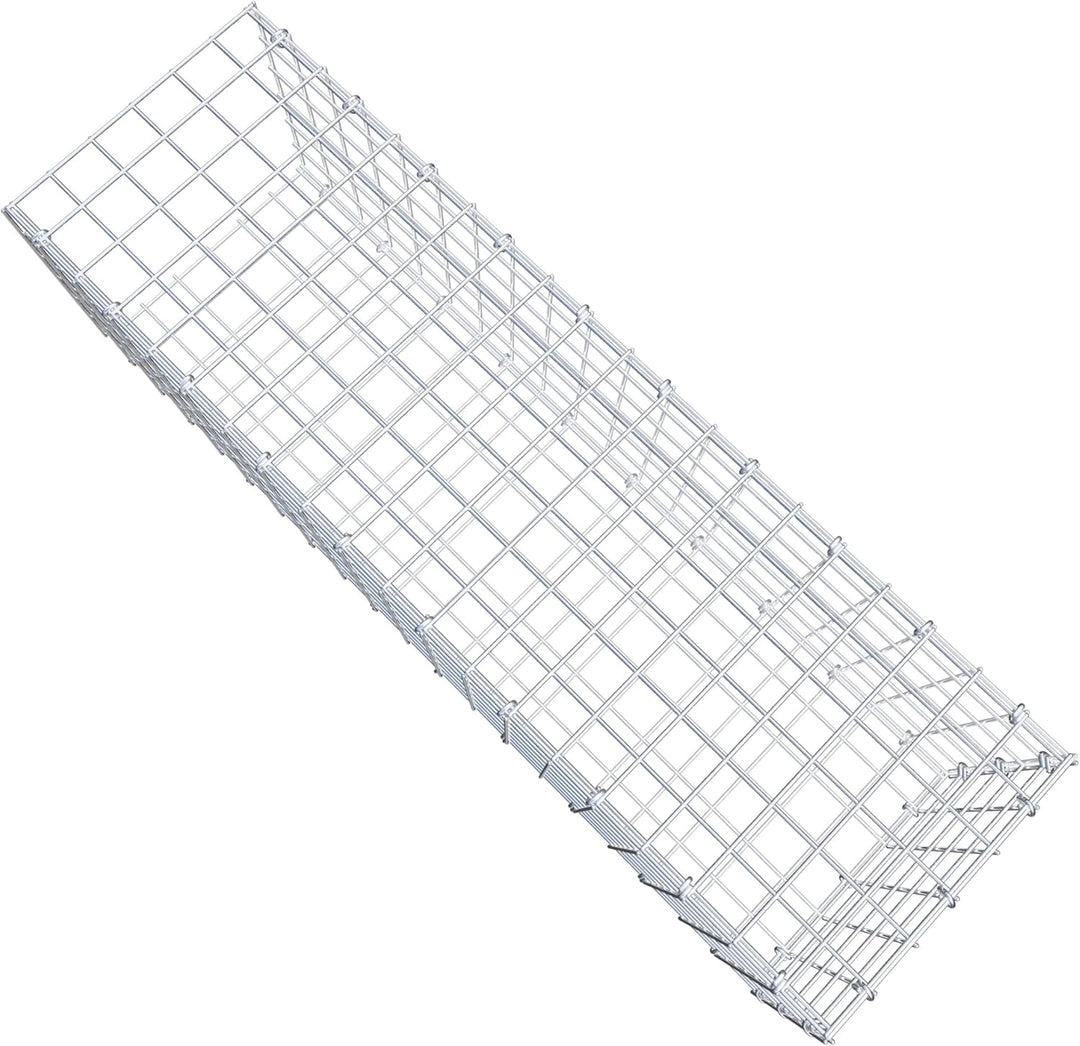 GABIONA Anbau-Gabione Typ2 eckig, Maschenweite 5 x 5 cm, Tiefe 30 cm, Gabione 100 x 30 x 30 cm (L x