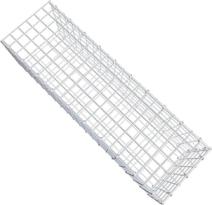 GABIONA Anbau-Gabione Typ2 eckig, Maschenweite 5 x 5 cm, Tiefe 30 cm, Gabione 100 x 30 x 30 cm (L x