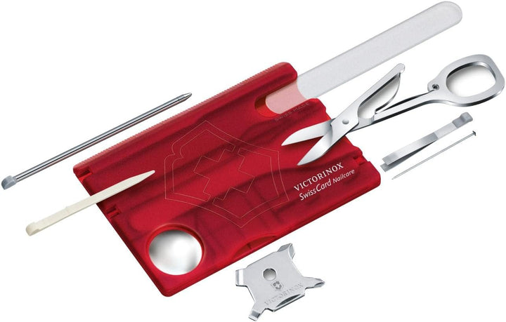 Victorinox, Multitool Karte, Swiss Card Nailcare, Taschenmesser, in Kreditkartenformat, 13 Funktione