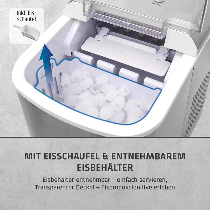 Caso IceChef Pro - Design Eiswürfelbereiter, für eine schnelle Eiswürfelbereitung in 44360 min., pro