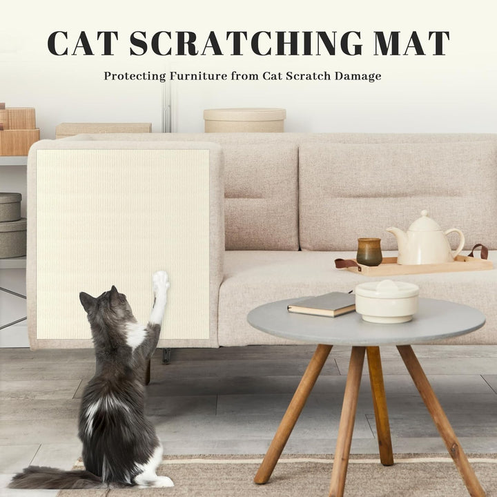 Selbstklebend Kratzbretter Beige Katzen Kratzteppich Kratzmatte Wand Teppich Kratzbrett Kratzwand(20