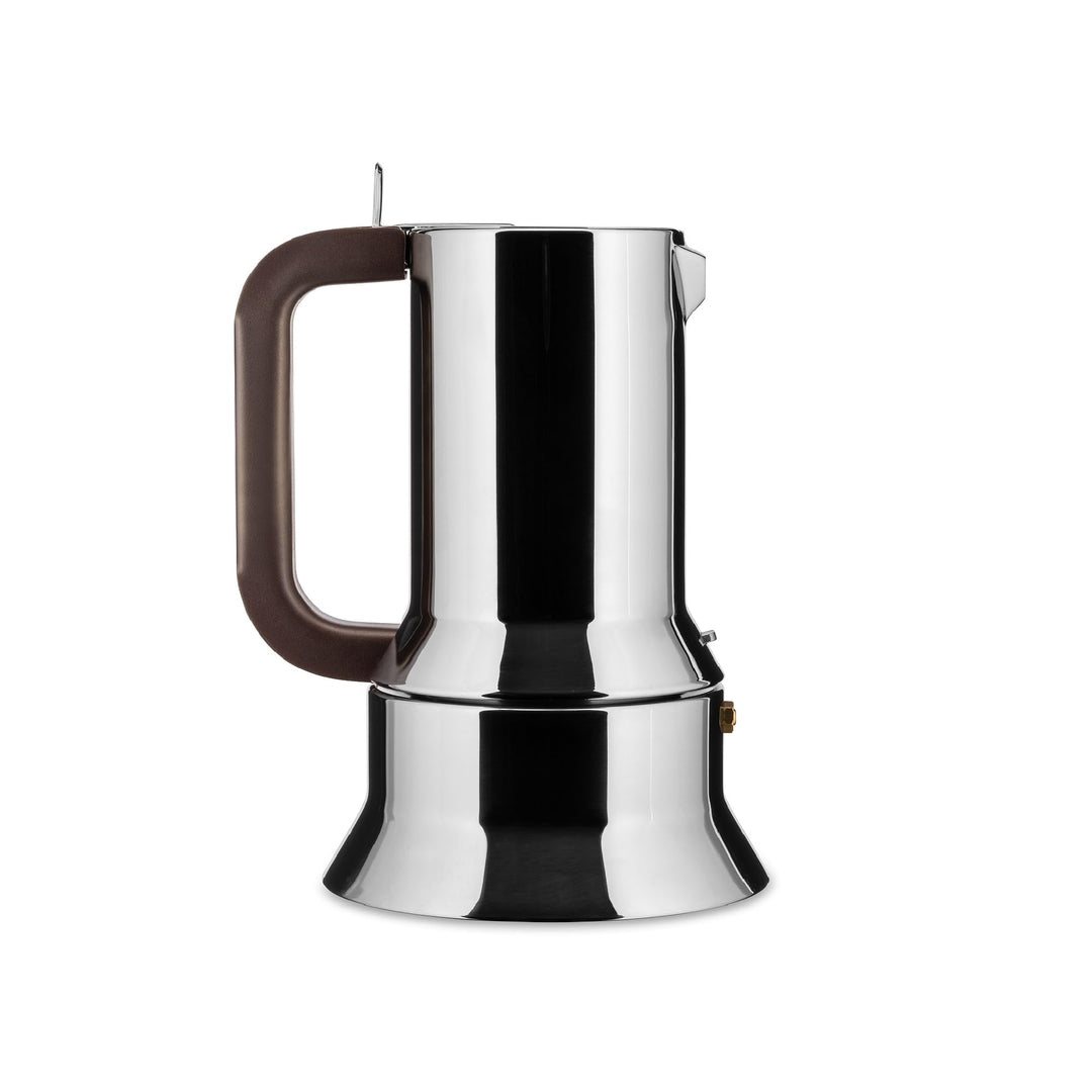 Alessi 9090/M Design Espressomachine aus Edelstahl, 10 Tassen 20.8 x 15.5 x 14
