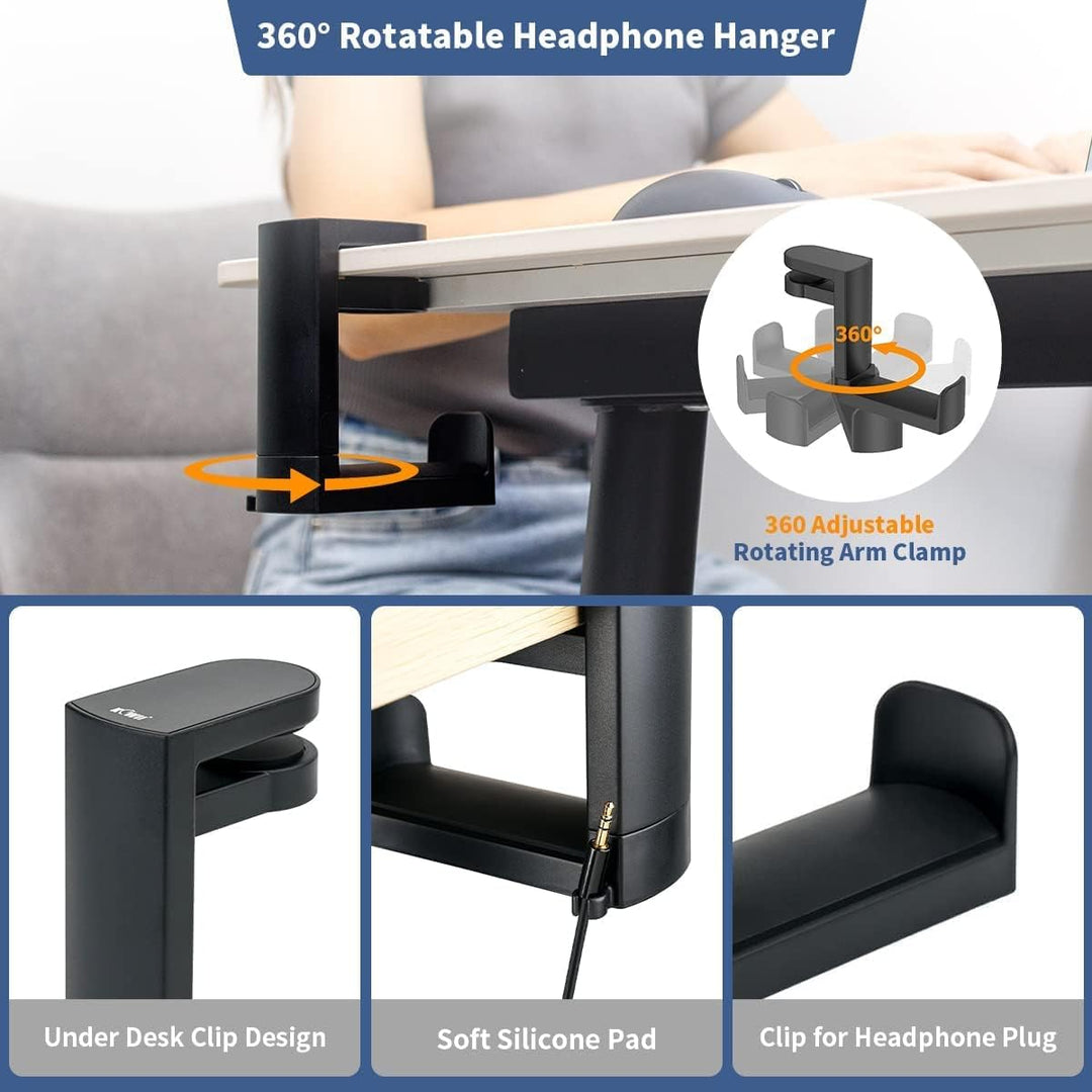 KIWIFOTOS Kopfhörer Ständer Kopfhörerhalter mit 360° drehbarem Headset Halterung Halter, Headphone S