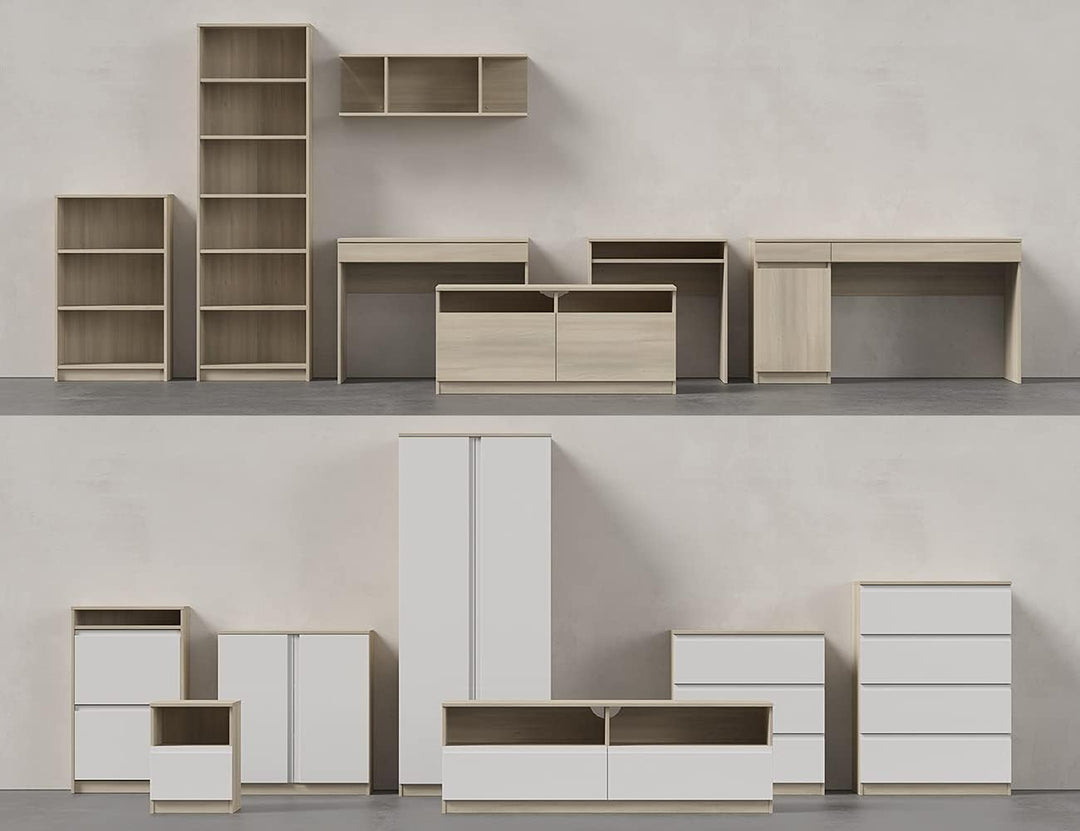 Iconico Home MIK Modern, Nachttisch mit Tagesfach und Schublade mit Rollschienen, mit integriertem G