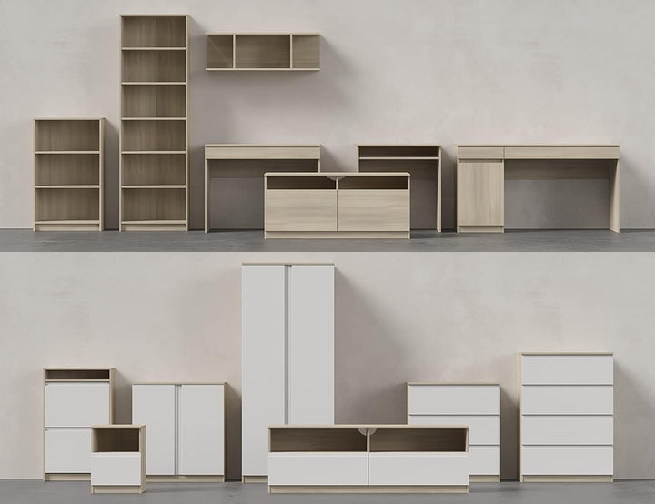 Iconico Home MIK Modern, Nachttisch mit Tagesfach und Schublade mit Rollschienen, mit integriertem G