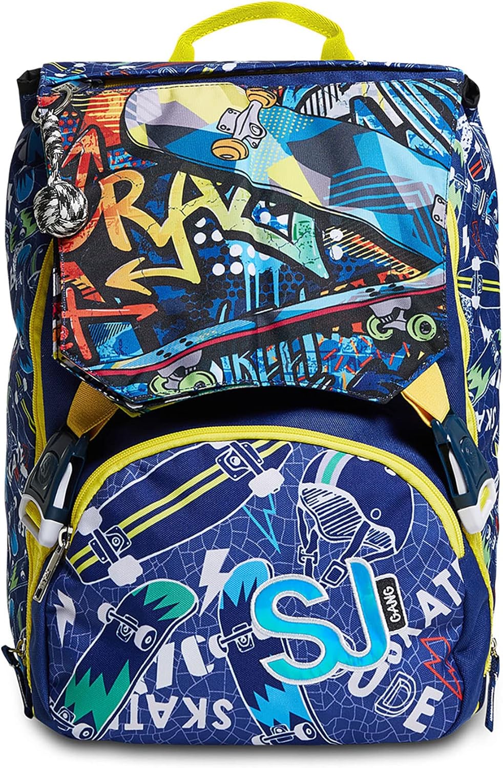 SJ Rucksack, Schulranzen für Grundschule, ab 1. Klasse, Erweiterbarer Schulranzen, Extra Volumen; Ge