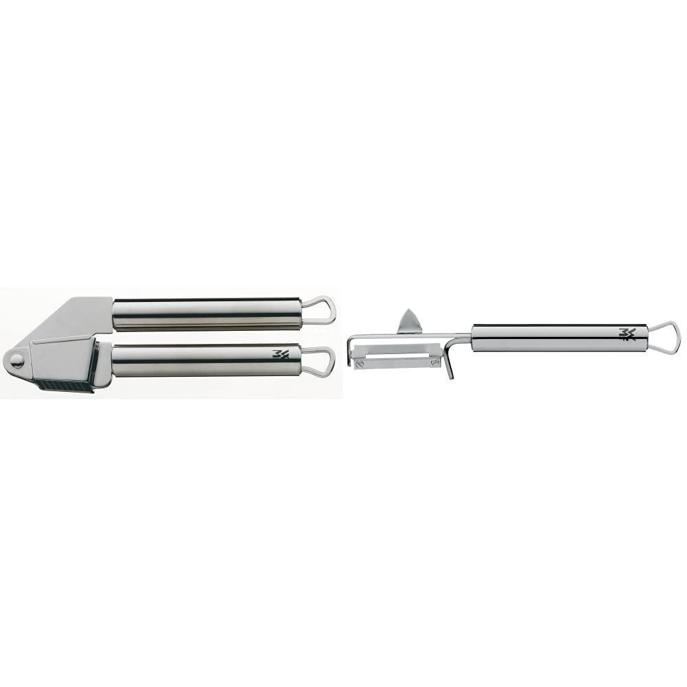 WMF Profi Plus Knoblauchpresse 17,5 cm, Cromargan Edelstahl teilmattiert, spülmaschinengeeignet & Pr