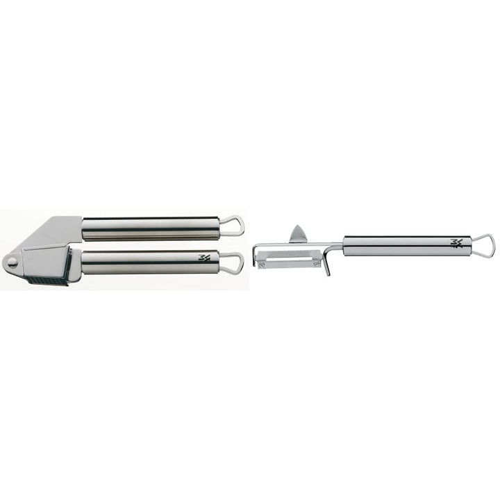 WMF Profi Plus Knoblauchpresse 17,5 cm, Cromargan Edelstahl teilmattiert, spülmaschinengeeignet & Pr