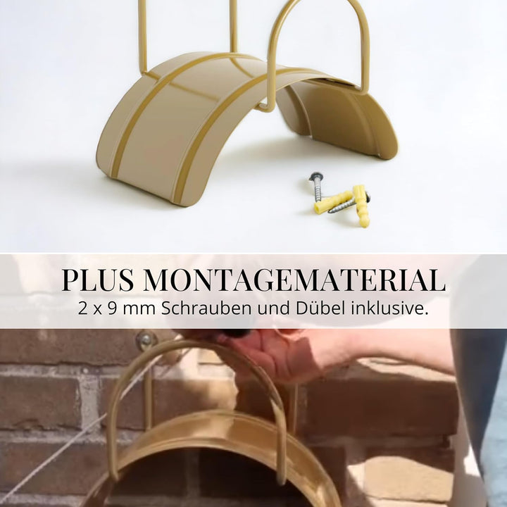 Livlig53 Gartenschlauch Halterung für 1/2 Zoll Schläuche bis 30m aus verzinktem Stahl, Wandhalterung