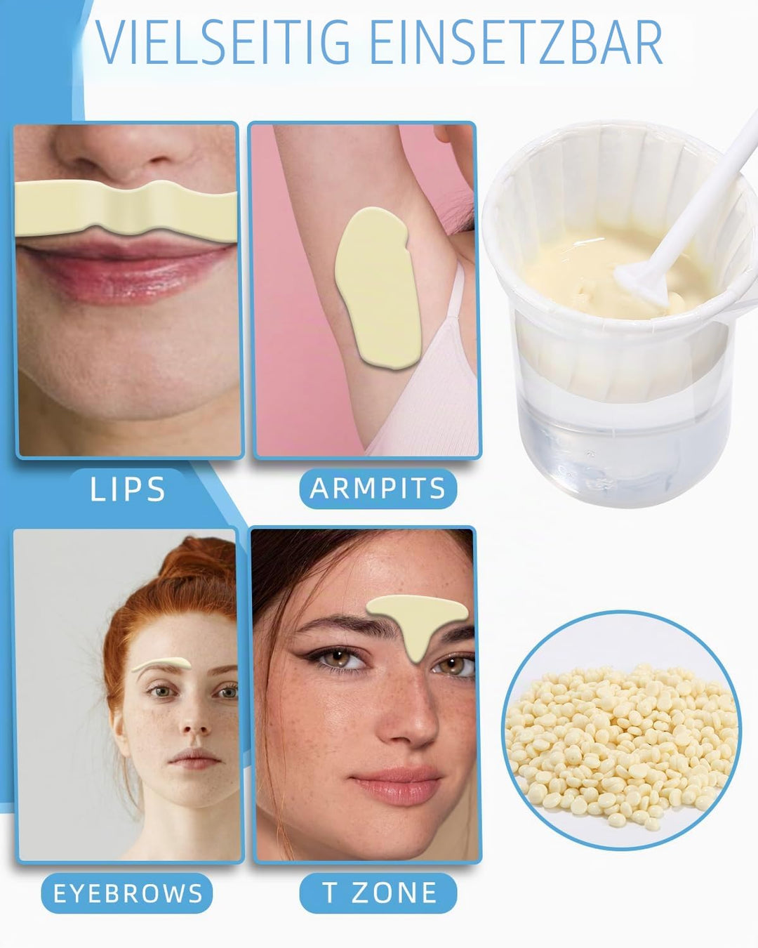 Nose Wax Kits Nasenwachs Set für Männer und Frauen,Nasenhaar Wachs Set,Nasenhaarentfernungswachs 100