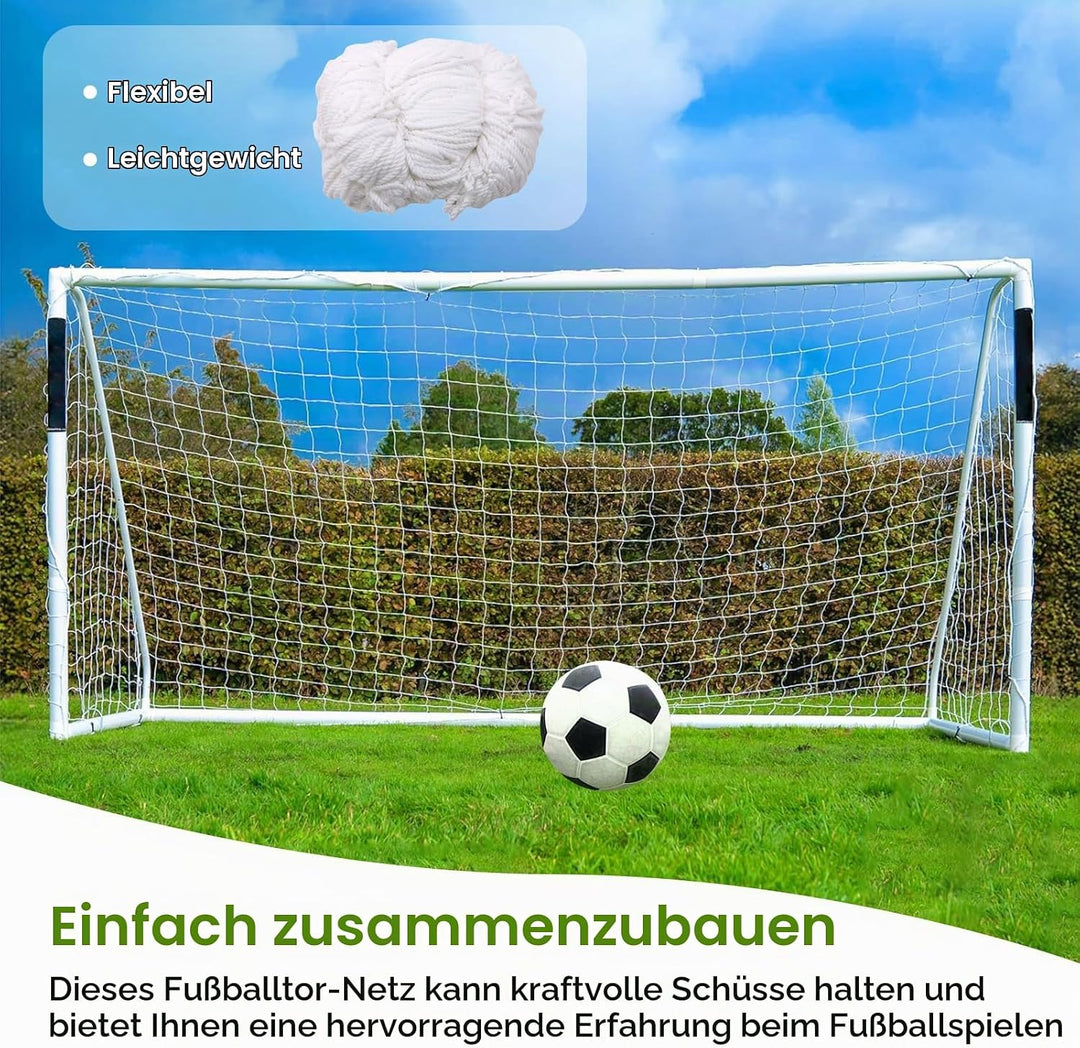 Fussballnetz 3x2 m, Tornetz 3x2m Grösse Fussballtornetz Polypropylenfaser Ersatznetz für Fussballtor