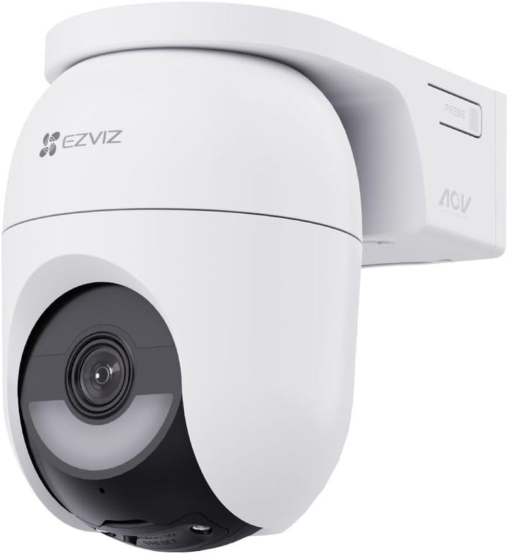 EZVIZ CB8 4MP Solar/Akku Überwachungskamera Aussen, 360° PTZ Kabellose WLAN-Aussenkamera, Farbnachts