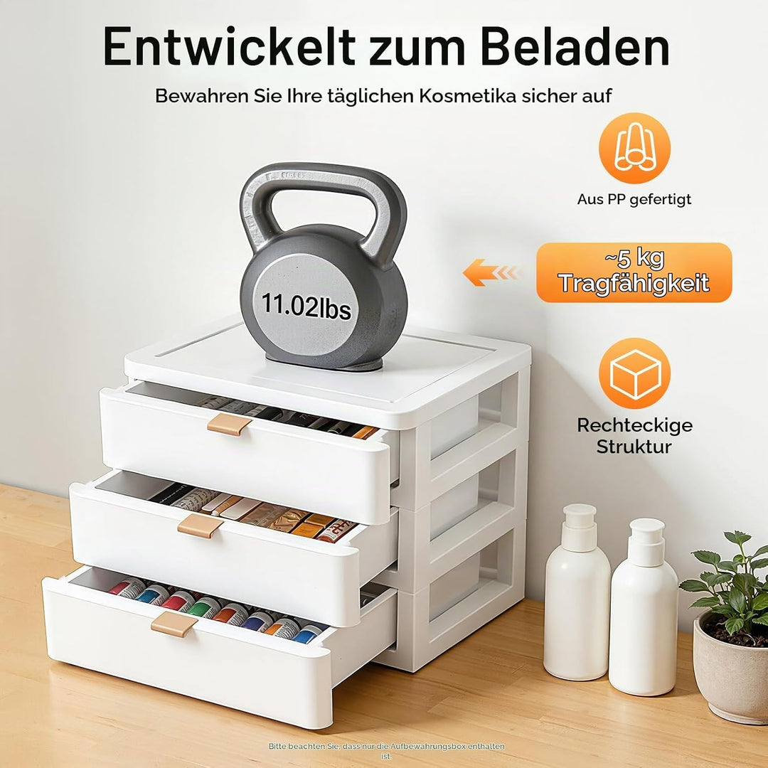 Schreibtisch-Aufbewahrungsbox Schubladenbox Schreibtisch-Organizer Aufbewahrungs-Organizer mit 3 Sch