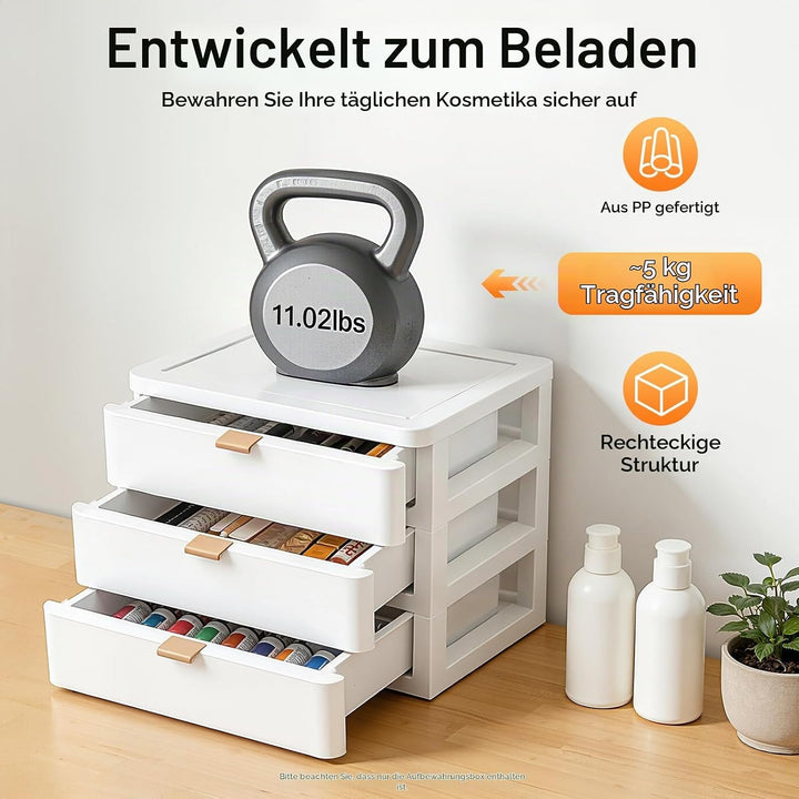Schreibtisch-Aufbewahrungsbox Schubladenbox Schreibtisch-Organizer Aufbewahrungs-Organizer mit 3 Sch