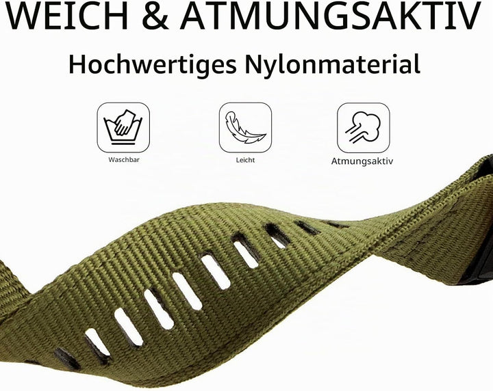 Verbessert QuickFit 26mm Nylon Armband für Garmin Fenix 7X / Fenix 6X / Fenix 5X / Enduro, Schleife