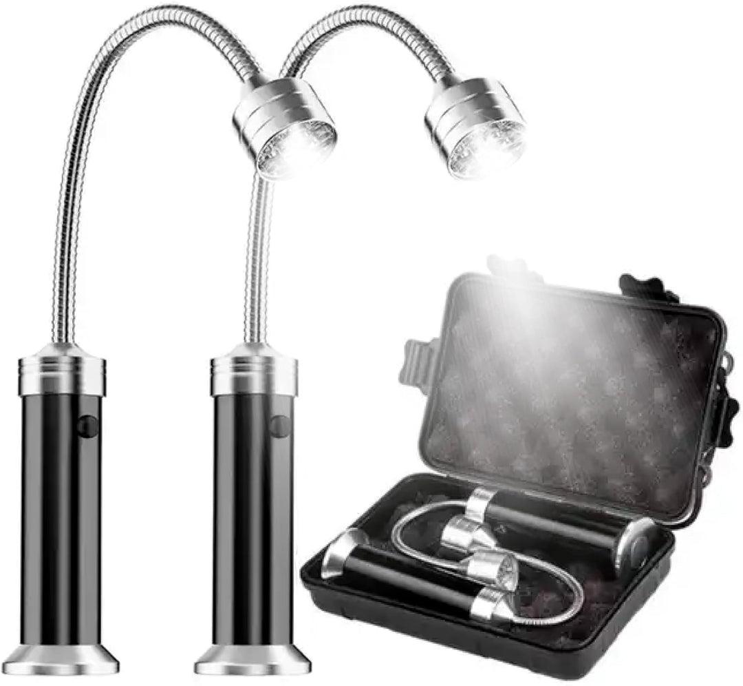 Set von 2 LED-Leuchten für Grills, Barbecue - Magnetische, tragbare LED-Lampen mit 360° Rotation, hi