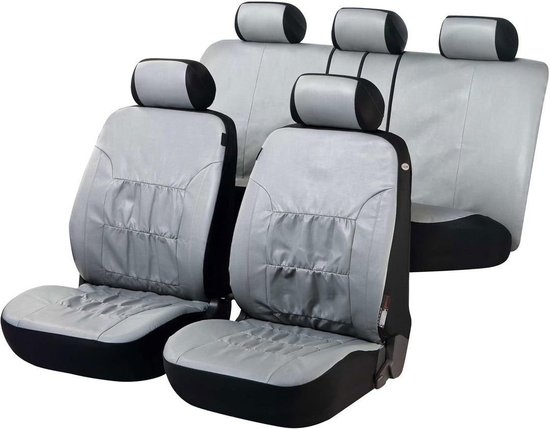 Walser Autositzbezüge Nappa Touch grau aus Kunstleder, Grau