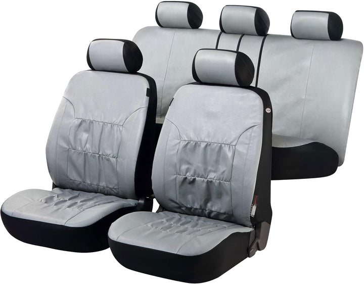 Walser Autositzbezüge Nappa Touch grau aus Kunstleder, Grau