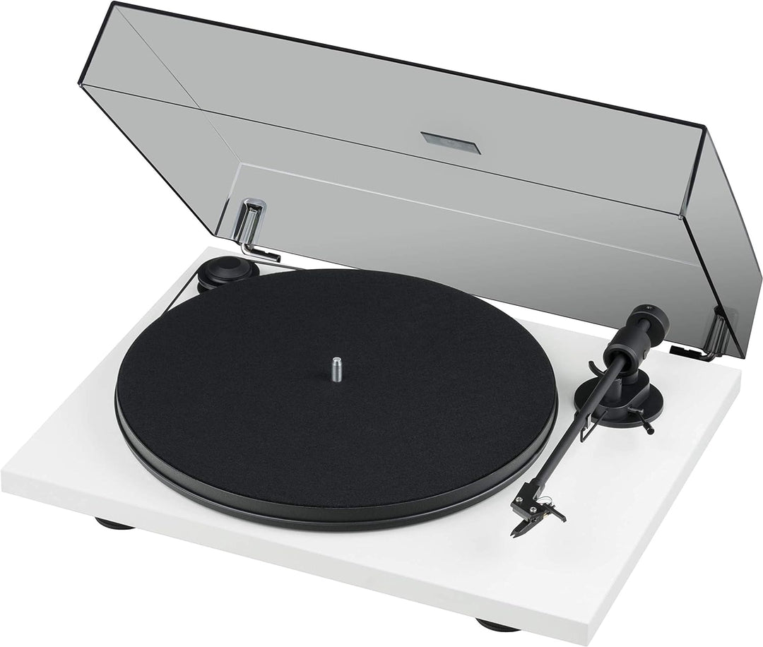Pro-Ject Primary E Phono, Audiophiler Plug&Play Plattenspieler mit integrierter Phono Vorstufe (Weis