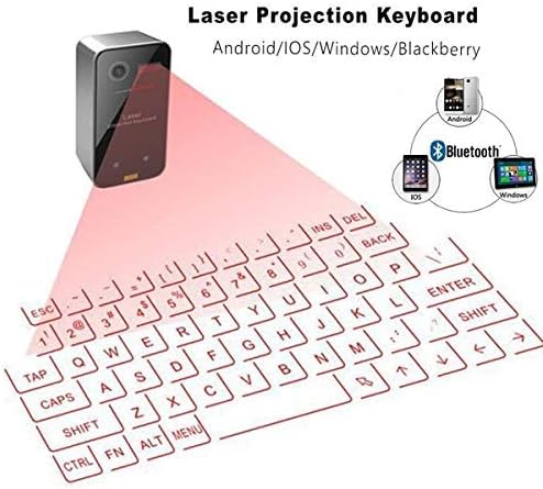 AGS Virtuelle Bluetooth-Tastatur und Maus für iPhone, iPad, Smartphone und Tablets
