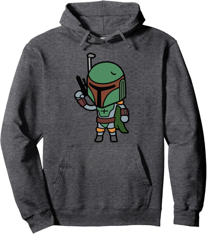Star Wars Boba Fett Ready To Fire Cartoon Pullover Hoodie