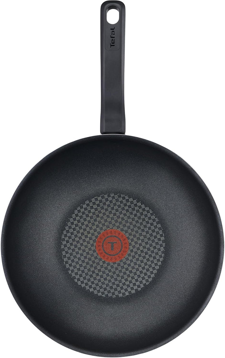 Tefal D52619 Resist Wokpfanne| sichere Titanium Antihaftversiegelung | Thermo-Signal Temperaturindik