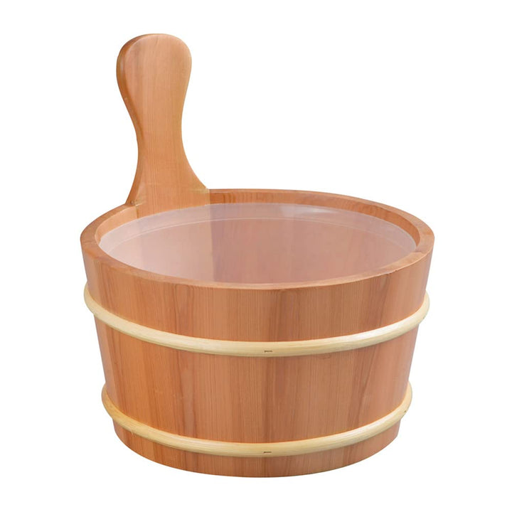 SudoreWell® Saunakübel Saunaeimer aus dunklem Red Cedar Holz