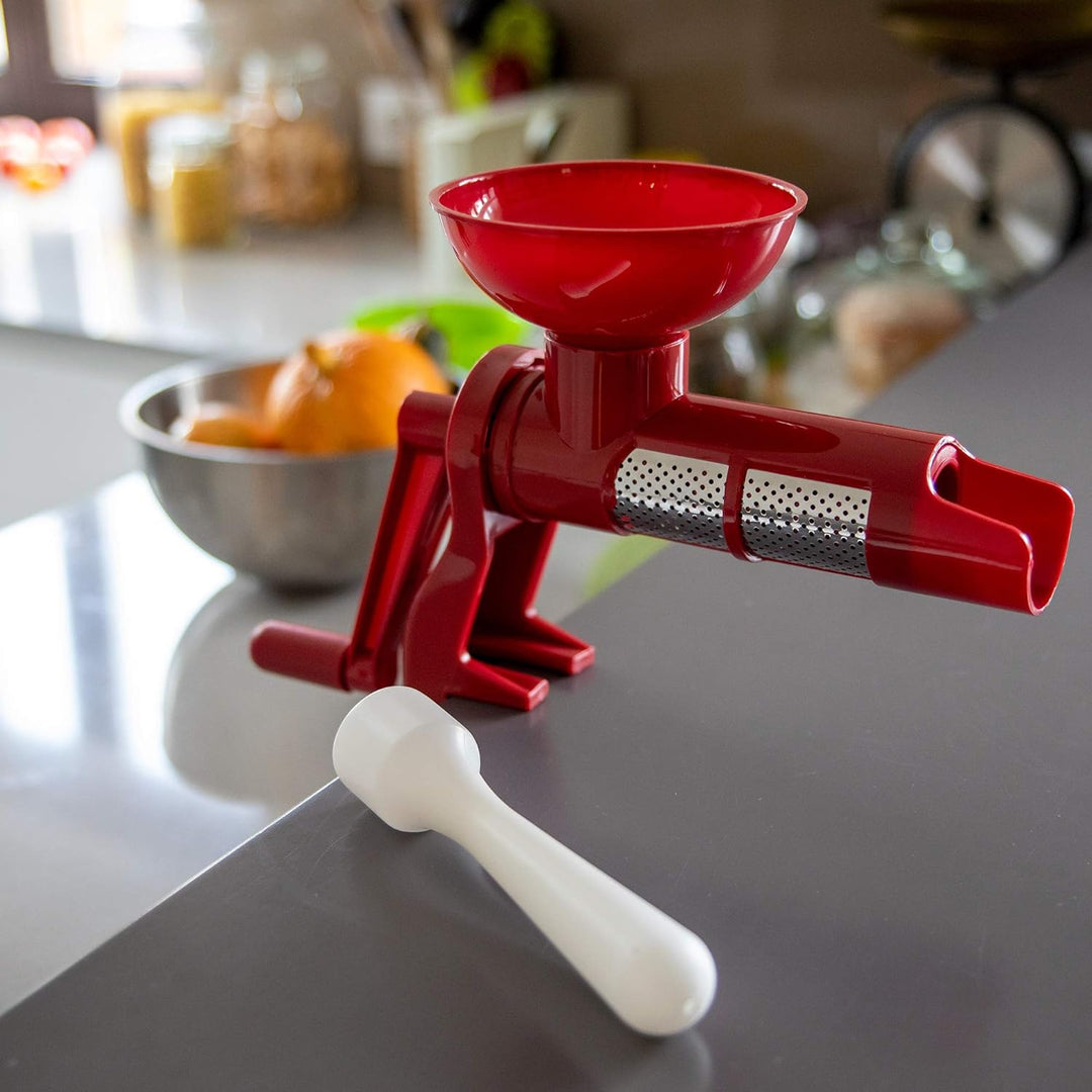 Browin 320301 Manuelle Passiermaschine, Speisensieb und Sossenmaschine für Tomaten, frisches Obst un