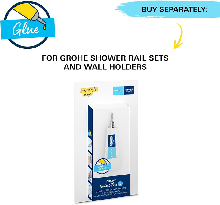 GROHE Start, Badewannenarmatur mit Duschkopf (Duscharmatur für die Badewanne, Auto-Umstellung Wanne/
