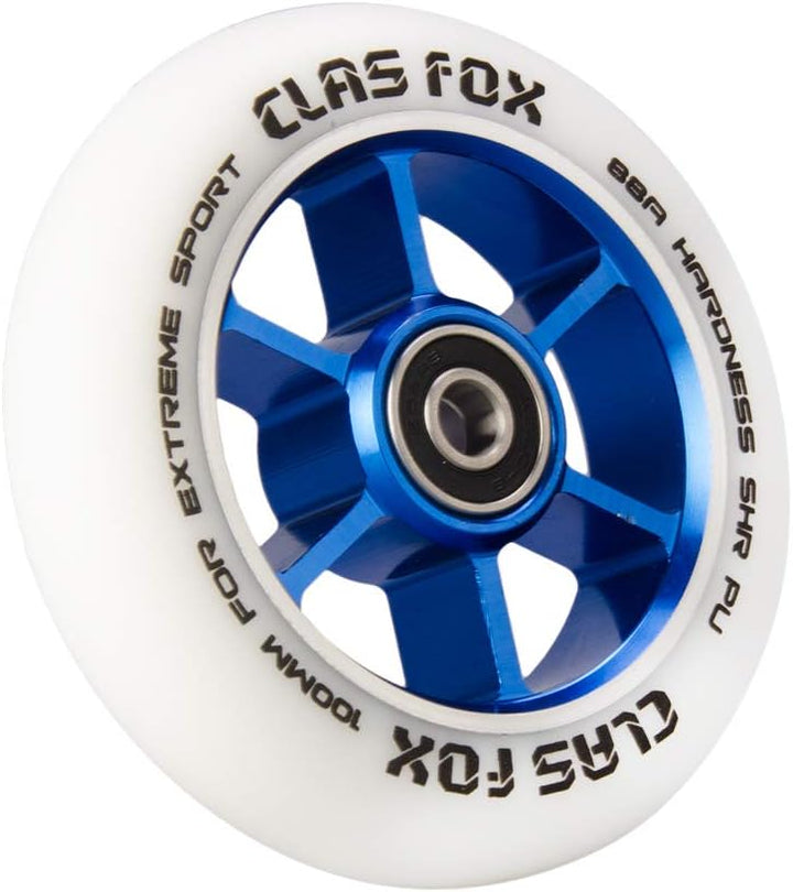 CLAS FOX Pro Stunt Scooter Rollen Roller Räder Wheels 100mm EIN Paar mit ABEC-9 Kugellager CNC Metal