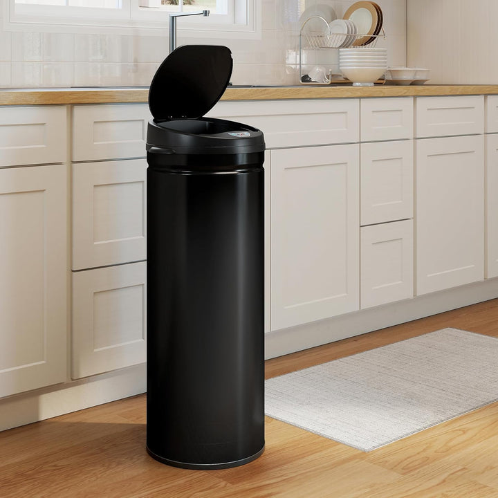 HOMCOM Mülleimer mit Sensor 50L Edelstahl Automatischer Leiser Mülleimer mit Soft-Close-Deckel, Bewe