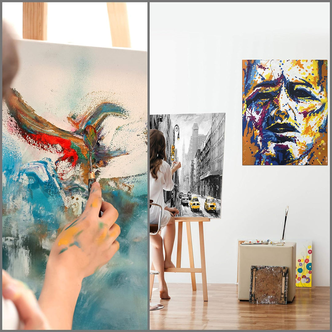 Kurtzy 2er-Pack Leinwände zum Bemalen 70 x 100 cm - Bespannte Keilrahmen Leinwände zum Bemalen XXL a