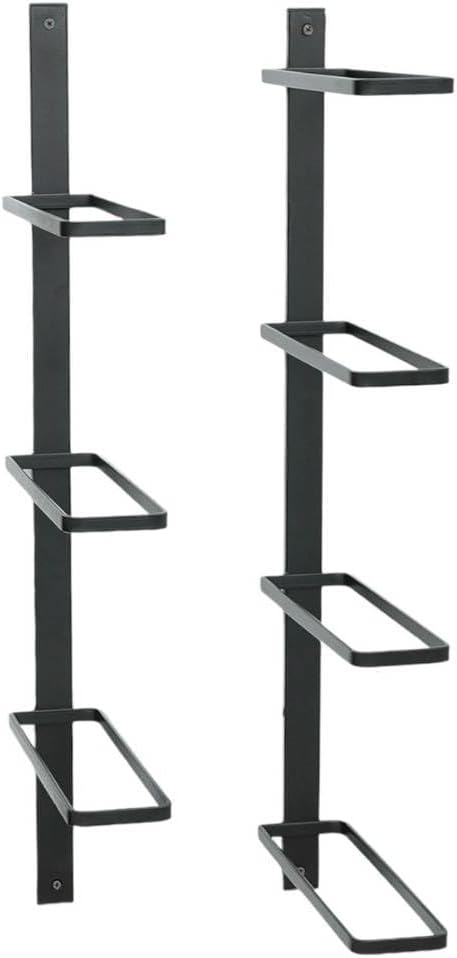 DanDiBo Weinregal Metall Schwarz Ecke Wand 2.Teilig Eckregal Flaschenregal 96326 Flaschenhalter Wand