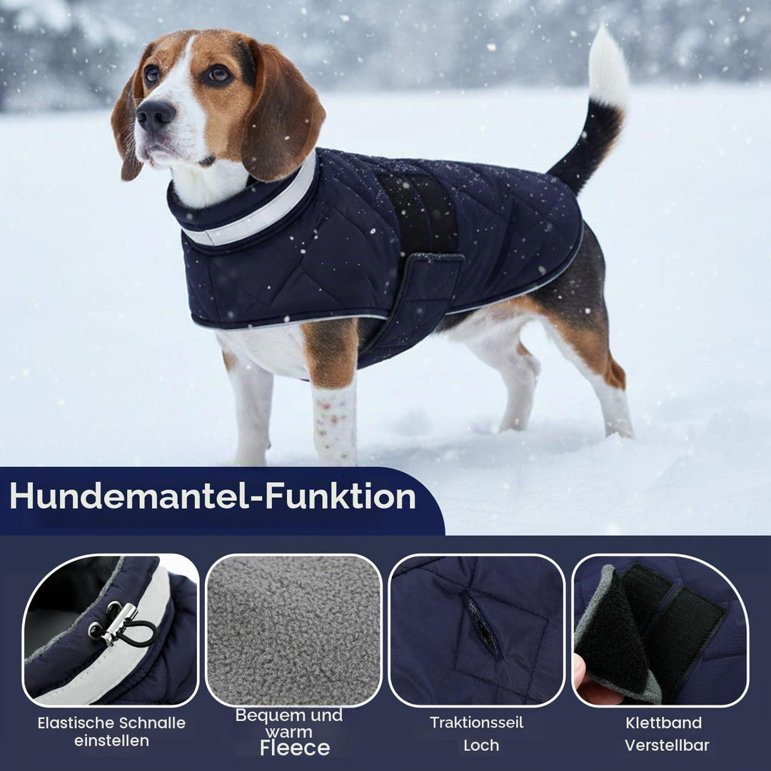 ASENKU Hundemantel Winter XL – Wasserdicht &amp; Winddicht für Grosse Hunde | Fleecegefüttert, Reflektor