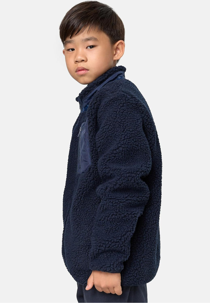 Urban Classics Jungen Boys Sherpa Jacket 158-164 midnightnavy, 158-164 midnightnavy