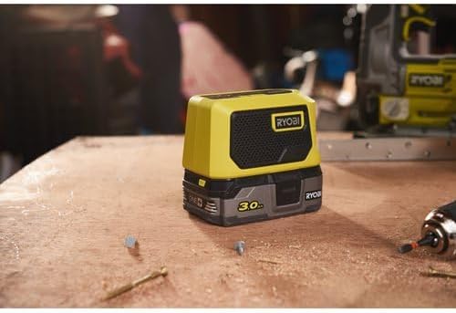 RYOBI 18 V ONE+ Akku-Bluetooth Box Mini RBTM18-0 (Ausgangsleistung 5 Watt, Lautsprecher Durchmesser