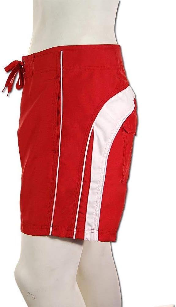SEESTERN Herren Boardshorts kurzeVersion m.Taschen Surfshorts Bade Shorts XS-3XL /1644, S Rot