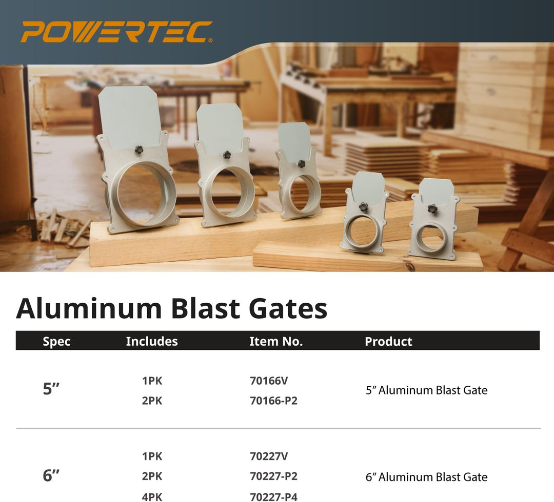 POWERTEC 70134-P2 5,4 cm Aluminium-Strahlgitter für Vakuum-/Staubsammler, 2 Stück, Alaun 6,3 cm, 2 S