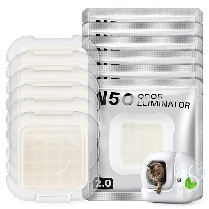 6x N50 2.0 Geruchsvernichter für PETKIT Pura Max/Pura Max 2 / Purobot Max Pro Selbstreinigende Katze