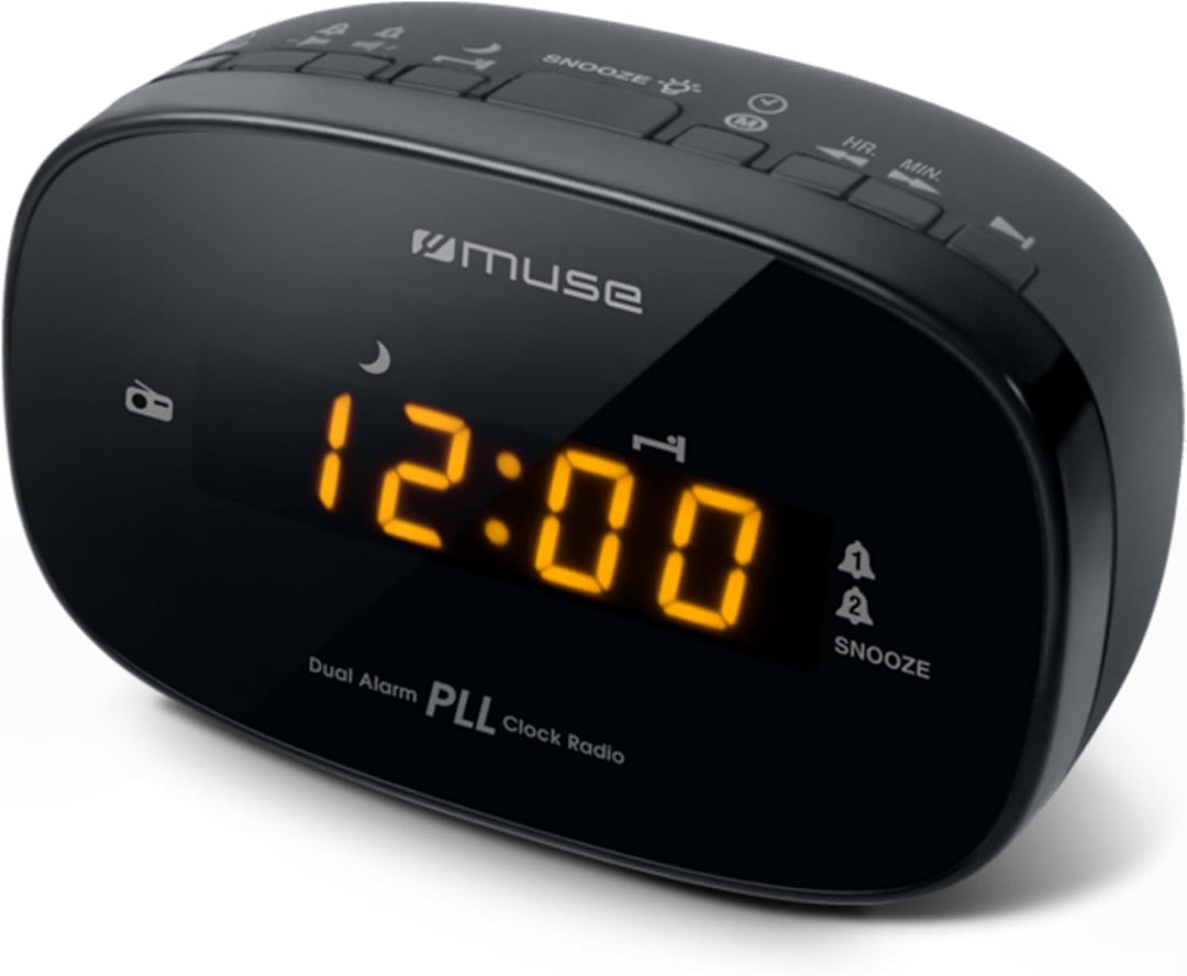 Muse M-150CR Radio Clock Schwarz, Schwarz