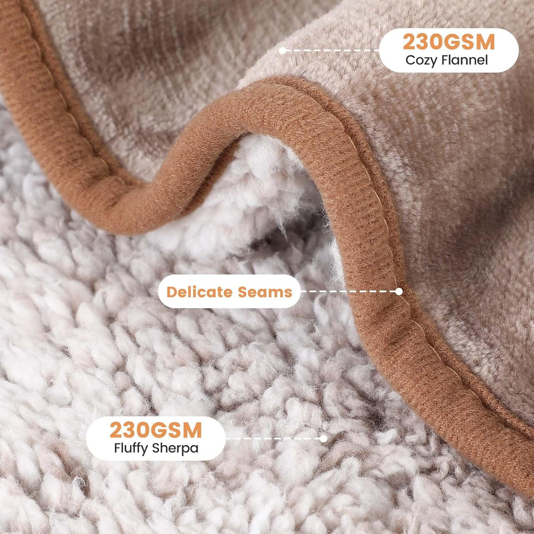PETTOM Hundedecke Wasserdicht, Hundedecke Flauschig aus Sherpa Fleece, Hunde Decke Sofaschutz, Katze