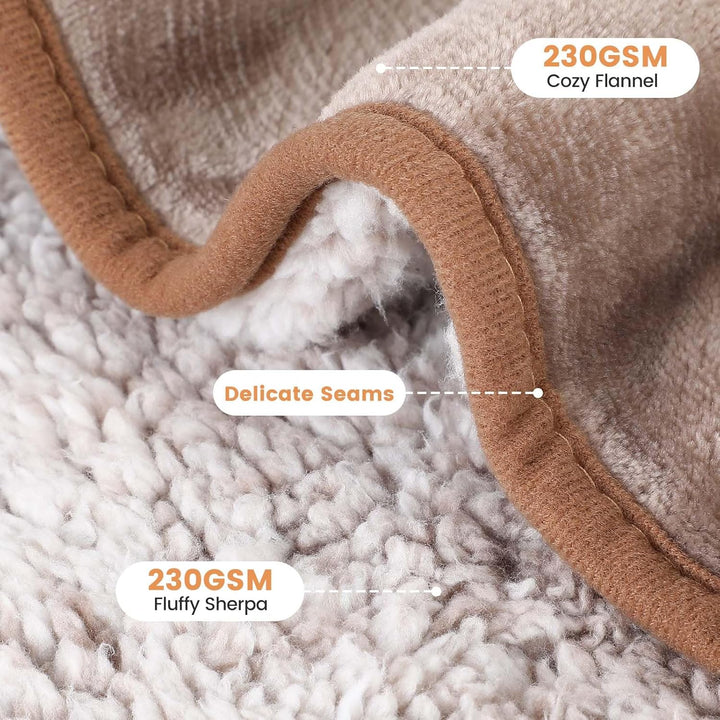 PETTOM Hundedecke Wasserdicht, Hundedecke Flauschig aus Sherpa Fleece, Hunde Decke Sofaschutz, Katze