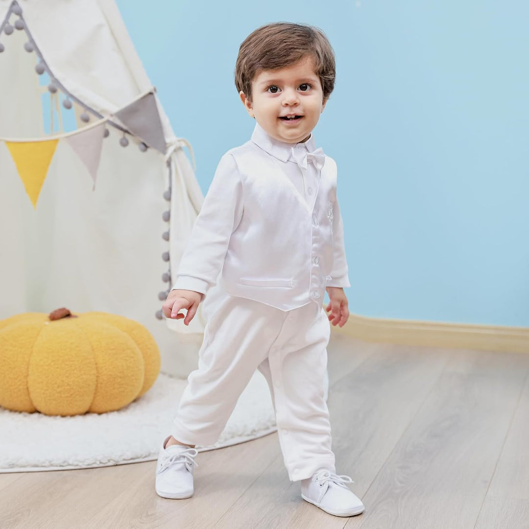 Booulfi Baby Kleidung Jungen 0-12 Monate Strampler Neugeborene Body Langarm Overall Winter Baby Erst