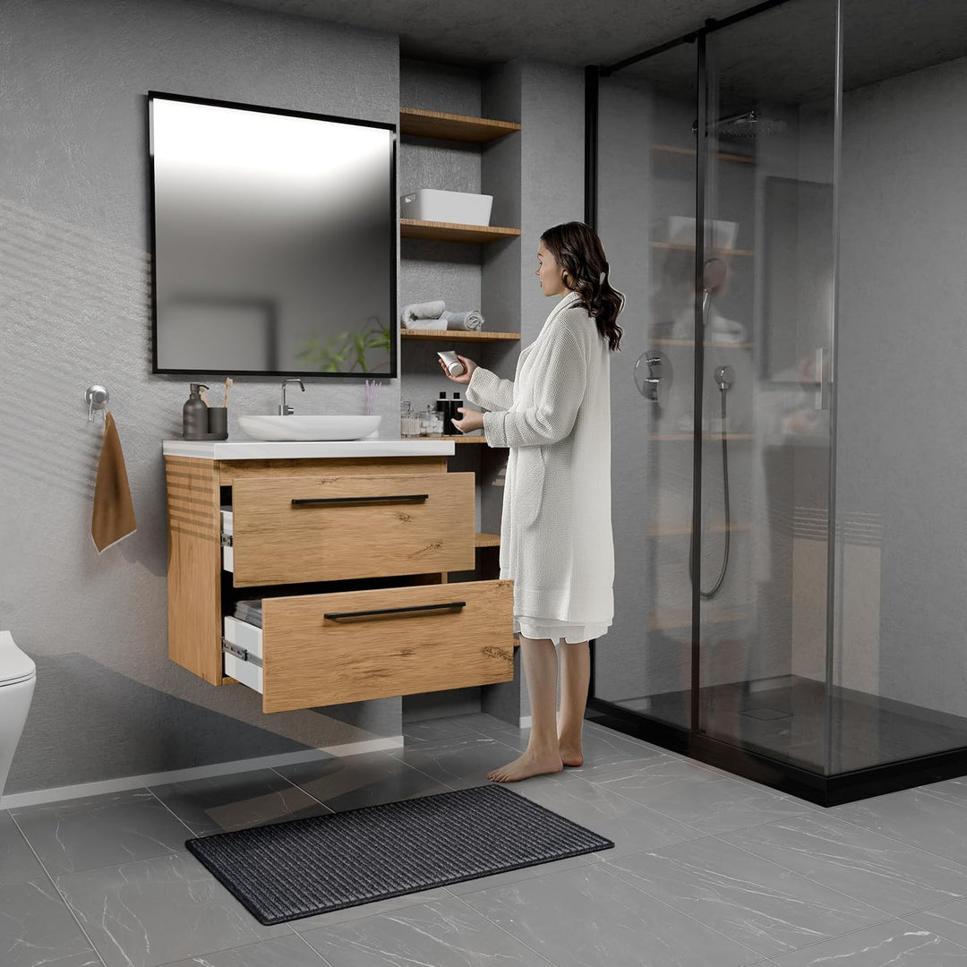 paplinskimoebel GIRONA Waschbeckenunterschrank hängend 60 cm breit, Universal Badschrank mit 2 Schub