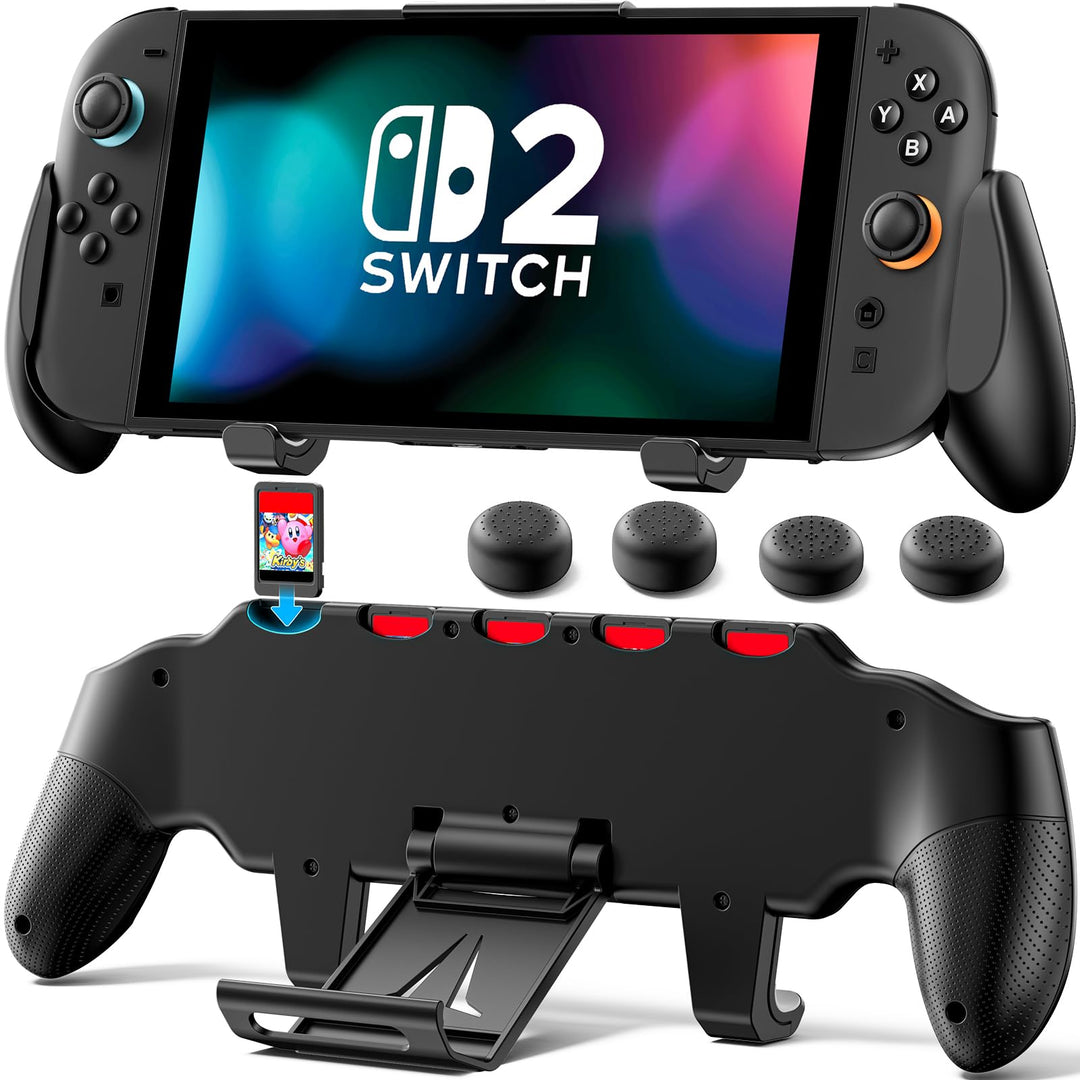 OIVO Switch 2 Grip Case mit verstellbarem Ständer, Ergonomischer Switch 2 Griff kompatibel mit Ninte